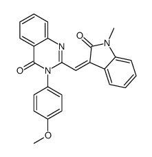 3-(4-methoxyphenyl)-2-[(1-methyl-2-oxoindol-3-ylidene)methyl]quinazolin-4-one结构式