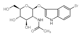 5-溴-3-吲哚基 2-乙酰氨基-2-脱氧-Β-D-吡喃葡萄糖苷结构式