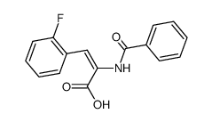 α-benzoylamino-2-fluoro-cinnamic acid Structure