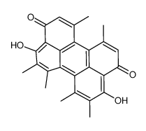 4,9-dihydroxy-1,5,6,7,8,12-hexamethylperylene-3,10-dione结构式