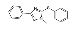 1-methyl-3-phenyl-5-phenylsulfanyl-1,2,4-triazole结构式
