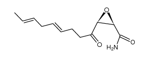 (2R,3S)-2,3-epoxy-4-oxo-7,10-trans,trans-dodecadienamide Structure