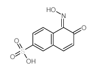 6-hydroxy-5-nitroso-naphthalene-2-sulfonic acid结构式
