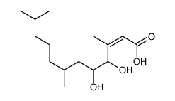 4,5-dihydroxy-3,7,11-trimethyldodec-2-enoic acid结构式