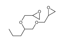 2-[1-(oxiran-2-ylmethoxy)pentan-2-yloxymethyl]oxirane结构式