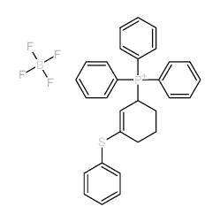 tetrafluoro-l4-borane, triphenyl(3-(phenylthio)cyclohex-2-en-1-yl)phosphonium salt Structure