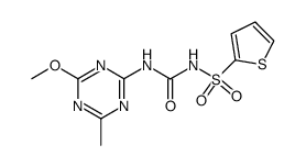 thiophene-2-sulfonic acid (4-methoxy-6-methyl-[1,3,5]triazin-2-ylcarbamoyl)-amide结构式
