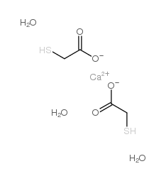 Calcium thioglycolate trihydrate Structure