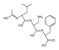 (2S)-2-[[(2S)-2-[[(2S)-2-acetamido-4-methylpentanoyl]amino]-3-aminopropanoyl]amino]-3-phenylpropanoic acid Structure