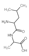 2-[(2-amino-4-methyl-pentanoyl)amino]propanoic acid结构式