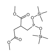 [2,3-bis (methoxycarbonyl)propyl]phosphonous acid bis(trimethylsilyl) ester Structure