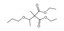 methyl-(1-propoxy-ethyl)-malonic acid diethyl ester结构式