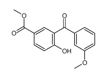 4-Hydroxy-3-(3-methoxybenzoyl)benzoic acid methyl ester结构式
