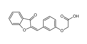 2-[3-[(E)-(3-oxo-1-benzofuran-2-ylidene)methyl]phenoxy]acetic acid Structure
