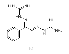 Hydrazinecarboximidamide,2,2'-(1-phenyl-1,2-ethanediylidene)bis-, dihydrochloride (9CI) Structure