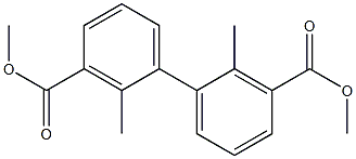 dimethyl 2,2'-dimethyl-[1,1'-biphenyl]-3,3'-dicarboxylate结构式