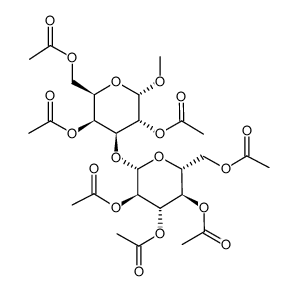 甲基-α-D-昆布二糖苷七乙酸酯结构式