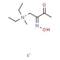 AMMONIUM, DIETHYL(2-HYDROXYIMINO-3-OXOBUTYL)METHYL-, IODIDE Structure