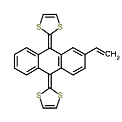 2,2'-(2-乙烯基蒽-9,10-二亚基)双(1,3-二硫杂环戊二烯)结构式