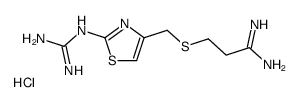 3-[[2-(diaminomethylideneamino)-1,3-thiazol-4-yl]methylsulfanyl]propanimidamide,hydrochloride structure