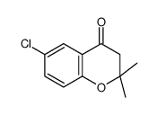 6-氯-3,4-二氢-2,2-二甲基-2H-1-苯并吡喃-4-酮结构式