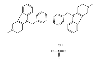 bis[5-benzyl-2,3,4,5-tetrahydro-2-methyl-1H-pyrido[4,3-b]indole] sulphate结构式