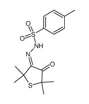 4-methyl-N'-(2,2,5,5-tetramethyl-4-oxodihydrothiophen-3(2H)-ylidene)benzenesulfonohydrazide Structure