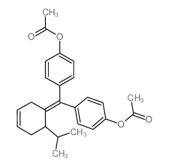 [4-[(4-acetyloxyphenyl)-(6-propan-2-yl-1-cyclohex-3-enylidene)methyl]phenyl] acetate结构式