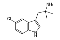 1-(5-chloro-1H-indol-3-yl)-2-methylpropan-2-amine结构式