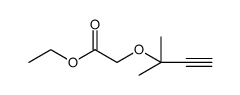 Acetic acid, 2-[(1,1-dimethyl-2-propyn-1-yl)oxy]-, ethyl ester结构式