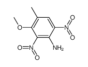 3-methoxy-4-methyl-2,6-dinitro-aniline结构式