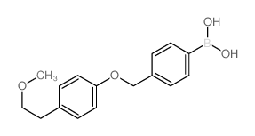 (4-((4-(2-甲氧基乙基)苯氧基)甲基)苯基)硼酸结构式