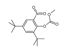 Carbonic acid 2,4-di-tert-butyl-6-Nitro-phenyl ester Methyl ester结构式
