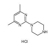 4,6-Dimethyl-2-piperazin-1-yl-pyrimidine hydrochloride Structure