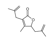 3-Methyl-2,4-bis(2-methyl-2-propenyl)-2-buten-4-olid Structure