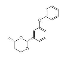 (2R,4S)-4-methyl-2-(3-phenoxyphenyl)-1,3-dioxane结构式