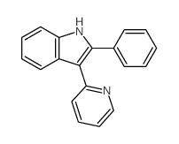 2-phenyl-3-pyridin-2-yl-1H-indole结构式