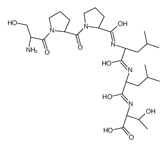 (2S,3R)-2-[[(2S)-2-[[(2S)-2-[[(2S)-1-[(2S)-1-[(2S)-2-amino-3-hydroxypropanoyl]pyrrolidine-2-carbonyl]pyrrolidine-2-carbonyl]amino]-4-methylpentanoyl]amino]-4-methylpentanoyl]amino]-3-hydroxybutanoic acid Structure