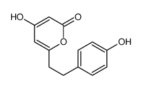 4-hydroxy-6-[2-(4-hydroxyphenyl)ethyl]pyran-2-one结构式
