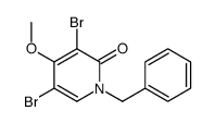 1-benzyl-3,5-dibromo-4-methoxypyridin-2-one Structure
