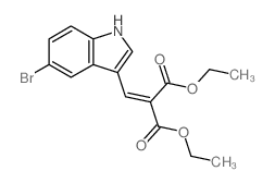 Propanedioic acid,2-[(5-bromo-1H-indol-3-yl)methylene]-, 1,3-diethyl ester Structure