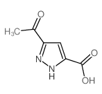 3-乙酰基-1H-吡唑-5-羧酸结构式