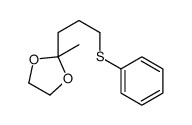 2-methyl-2-(3-phenylsulfanylpropyl)-1,3-dioxolane结构式