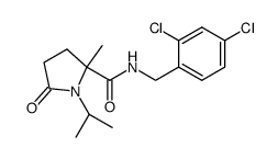 N-[(2,4-dichlorophenyl)methyl]-2-methyl-1-(1-methylethyl)-5-oxoprolinamide Structure