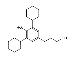 2,6-dicyclohexyl-4-(3-hydroxypropyl)phenol Structure