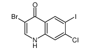 3-溴-7-氯-6-碘-1H-喹啉-4-酮结构式
