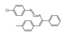 4-chloro-N-(((1-phenyl-2-(p-tolyl)vinyl)imino)methylene)aniline Structure