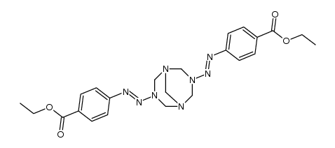 3,7-bis(p-ethoxycarbonylphenylazo)-1,3,5,7-tetraazabicyclo[3,3,1]nonane结构式