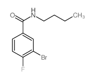 N-丁基-3-溴-4-氟苯甲酰胺结构式