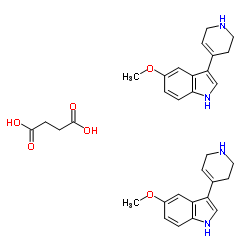 5-甲氧基-3-(1,2,3,6-四氢吡啶-4-基)-1H-吲哚琥珀酸盐(2:1)结构式